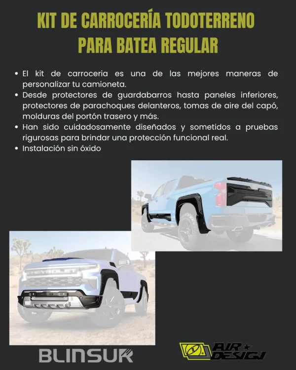 Kit Todoterreno Air Design Chevr Silverado 1500 2022 2025