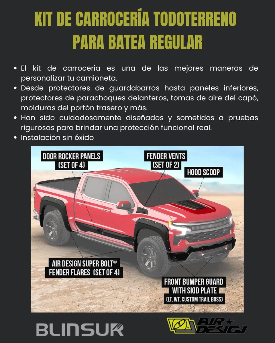 Kit Todoterreno Air Design Chevr Silverado 1500 2022-2025 - Image 2