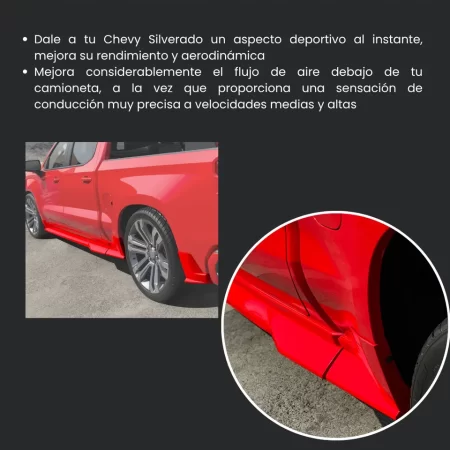 Juego De Faldones Con Ext Chevrolet Silverado 1500 2019 2025 - Image 2