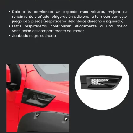 Toma De Aire Salpicadera Chevrolet Colorado 2016 2022 - Image 2