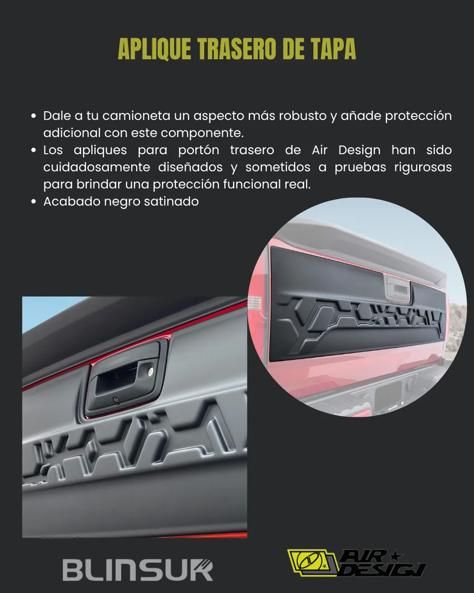 Aplique Trasero De Tapa Airdesign Chev Colorado 2016 2022 - Image 2