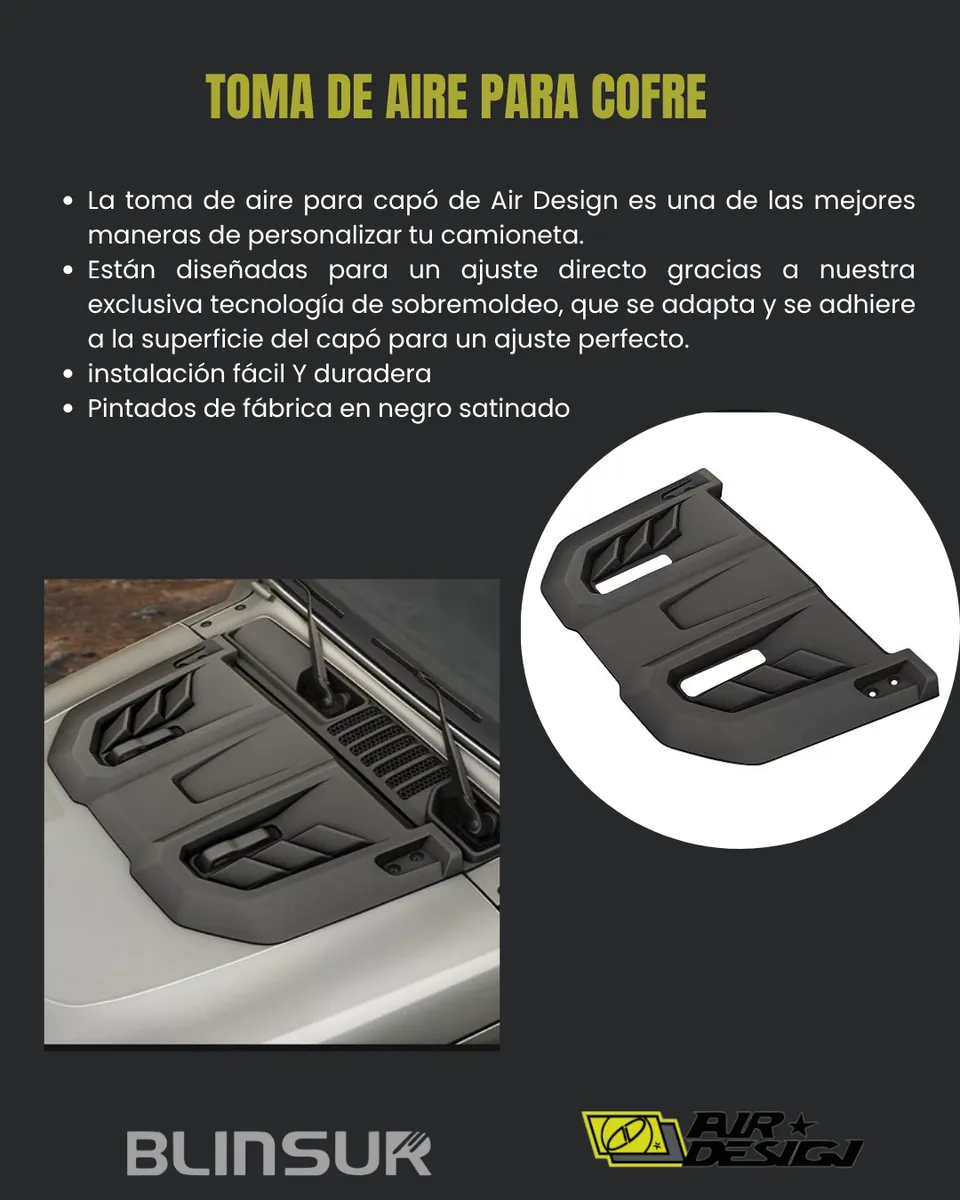 Toma De Aire Para Gladiator Jt 2019  2025 Airdesign - Image 2