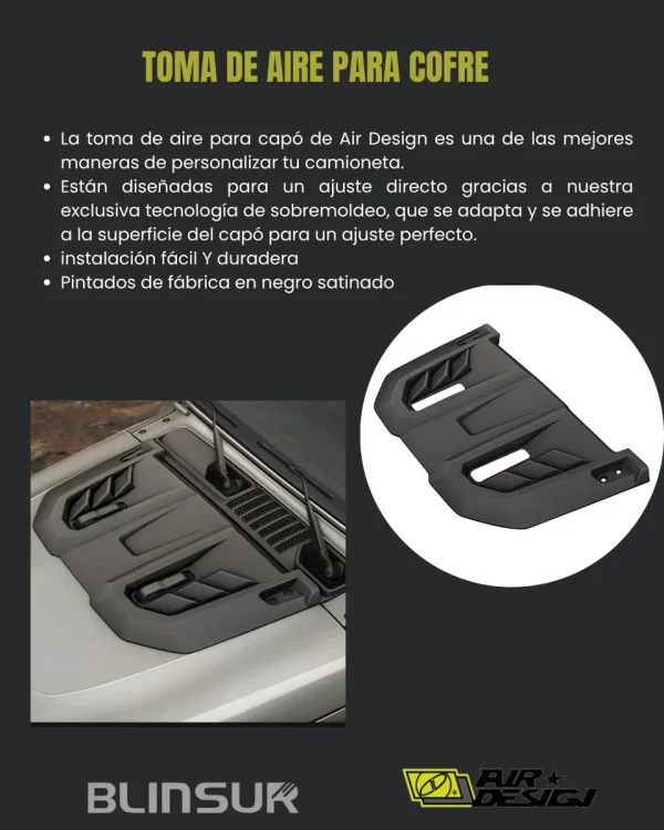 Toma De Aire Para Gladiator Jt 2019 - 2025 Airdesign