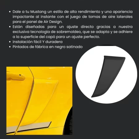 Tomas De Aire Laterales Airdesign Mustang 2024  2025 - Image 2