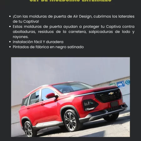 Molduras De Puertas Para Chevrolet Captiva 2021 2023 - Image 2