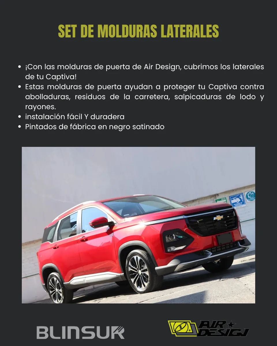 Molduras De Puertas Para Chevrolet Captiva 2021-2023 - Image 2