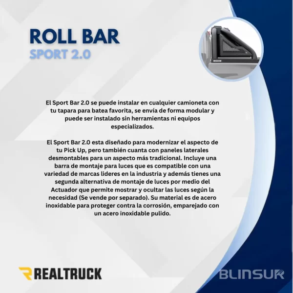 Roll Bar Go Rhino Sport Bar 2.0 Silverado / Sierra 2019-2022