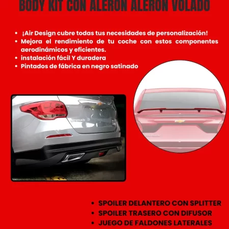 Body Kit Con Alerón Volado Air Design Cavalier 2017 - 2021 - Image 2