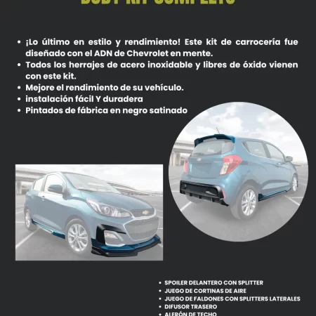 Body Kit Completo Air Design Chevrolet Spark 2019  - 2021 - Image 2