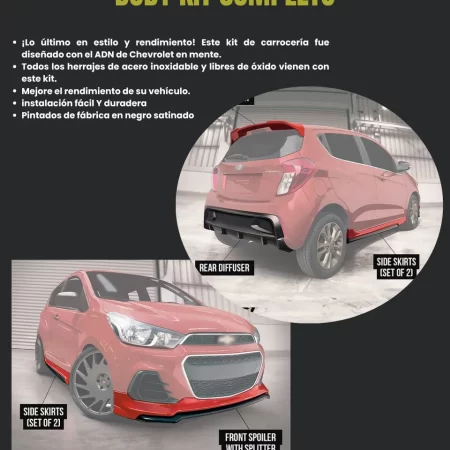 Body Kit Completo Air Design Chevrolet Spark 2017   2018 - Image 2