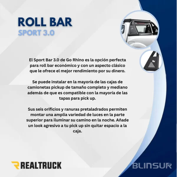 Roll Bar Go Rhino Sport Bar 3.0 Jac Frison T8 2020 - 2023