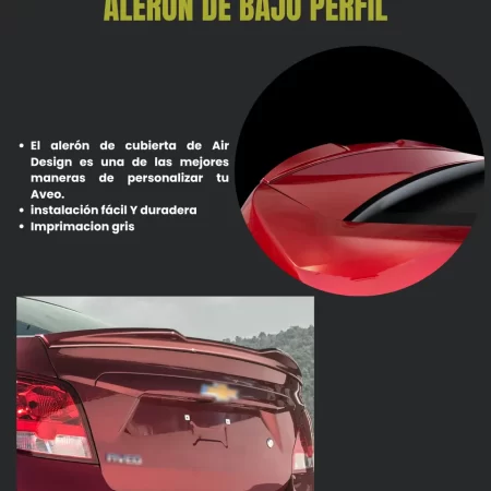 Alerón De Bajo Perfil Chevrolet Aveo 2018 - 2022 - Image 2