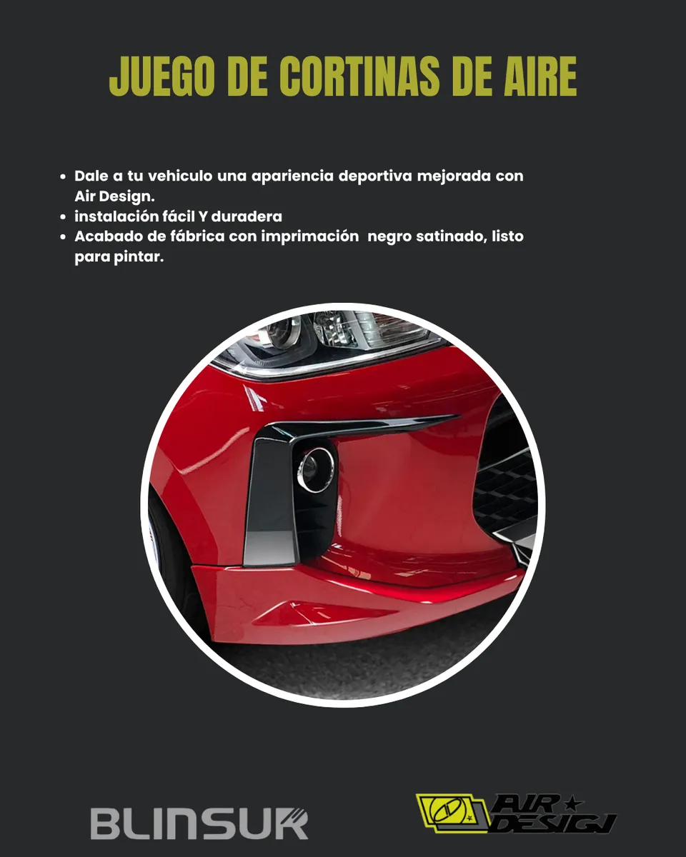 Juego De Cortinas De Aire Air Design  Kia Rio 2018 2020 - Image 2