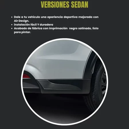 Juego De Extensiones Traseras Kia Rio Sedan 2018-2020 - Image 2