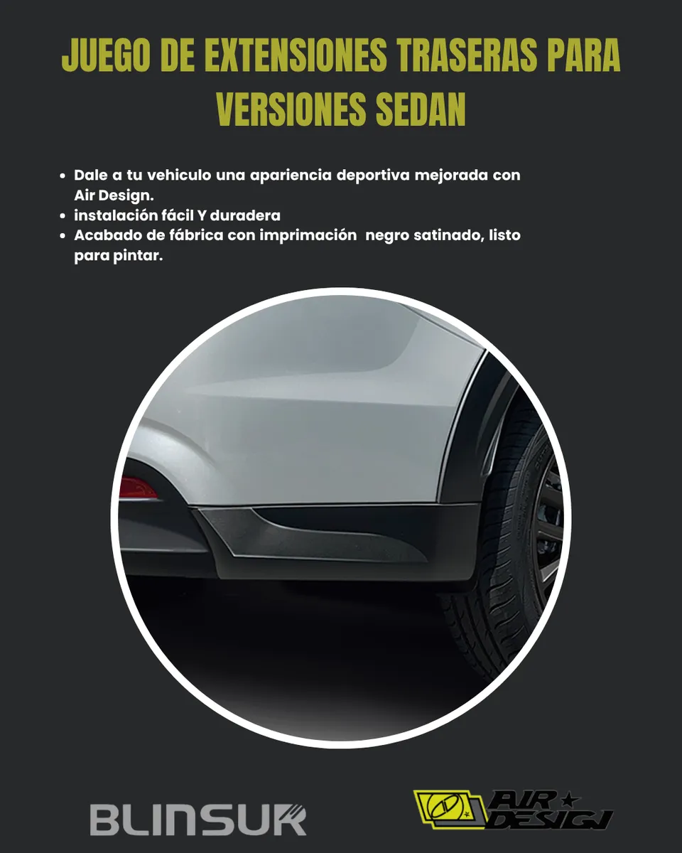 Juego De Extensiones Traseras Kia Rio Sedan 2018-2020 - Image 2