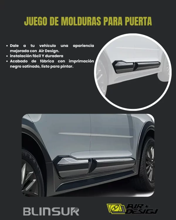 Molduras De Puerta Ancha Airdesign Kia Rio 2018 2020