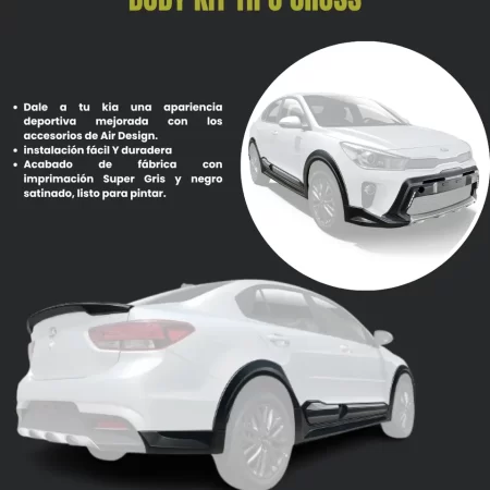 Body Kit Tipo Cross Air Design Kia Rio Sedan 2018 - 2020 - Image 2