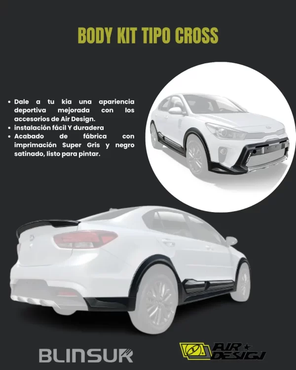 Body Kit Tipo Cross Air Design Kia Rio Sedan 2018 - 2020