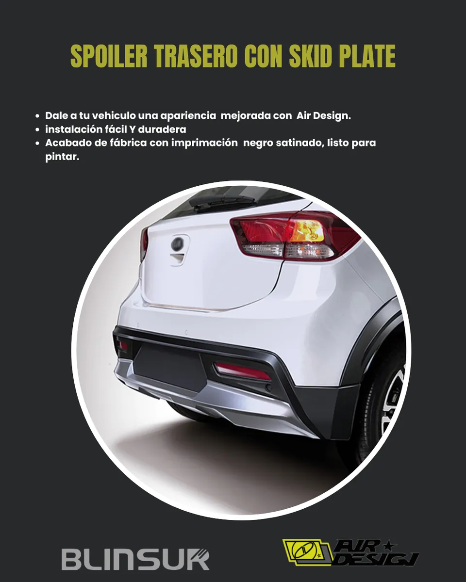 Spoiler Trasero Con Skid Plate Kia Rio Hb 2018-2020 - Image 2