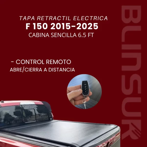 Tapa Cubre Batea Electrica Para F150 Cab. S 6.5 Ft 2015-2025