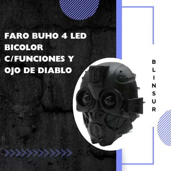 Par De Faros Redondo Bicolor Cara Transformer 12-24 Vv