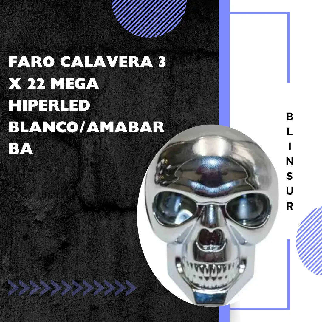 Faro Calavera 3  X 2  2 Mega Hiperled Blanco/amabar Ba - Image 2