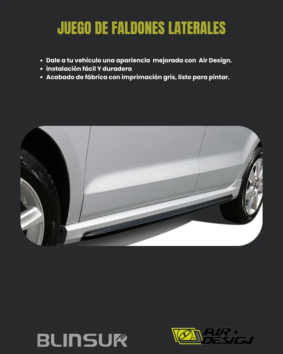 Juego De Faldones Laterales Air Design Vw Vento 2014 2018 - Image 2
