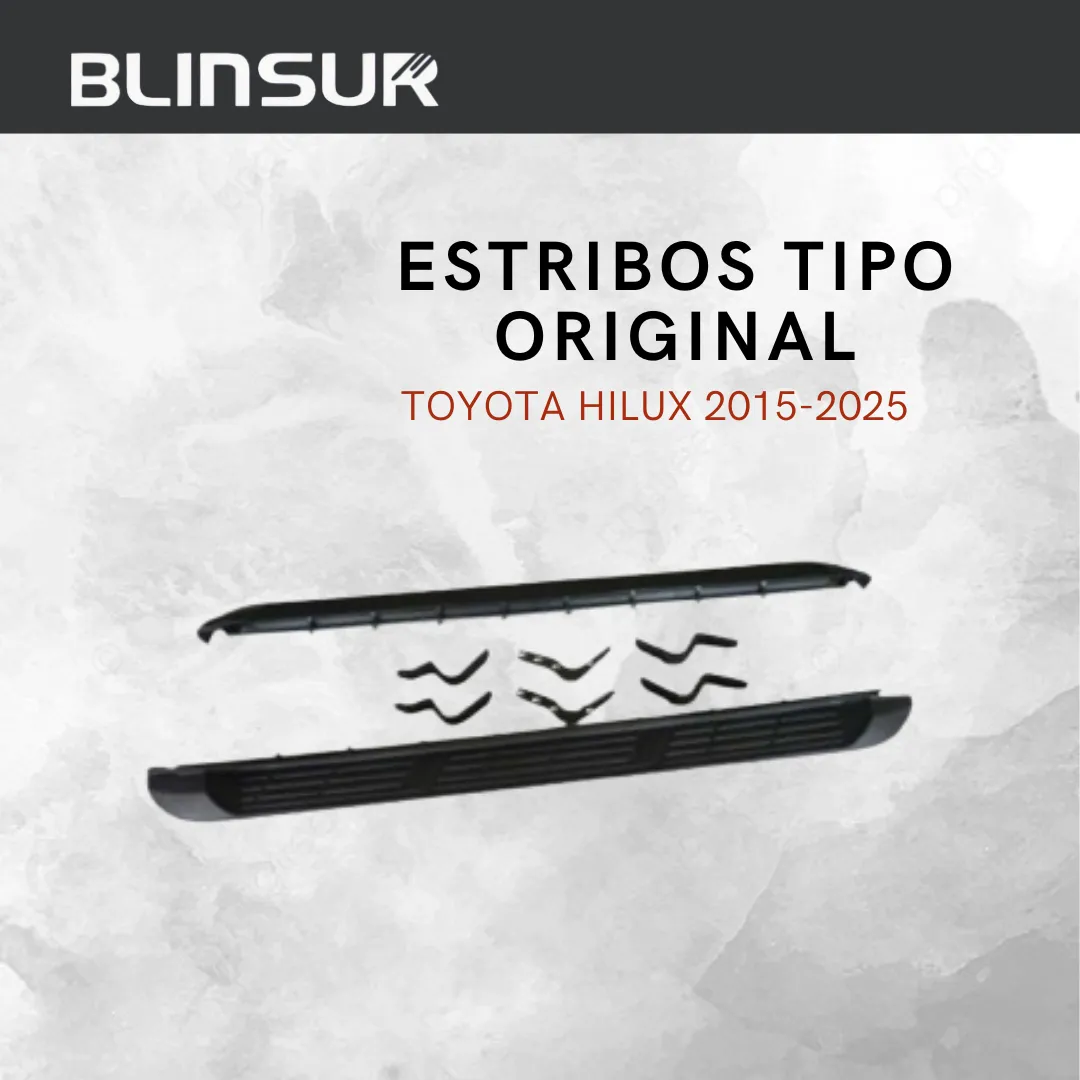 Estribos Negros Para Toyota Hilux D Cabina 2015 - 2025 - Image 2