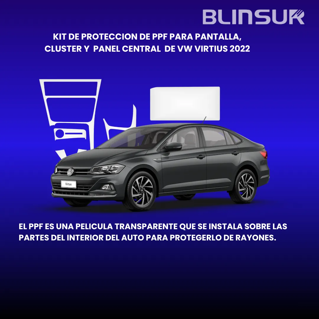 Kit De Protección Ppf  Interior  Para Vw Virtus 2022 - Image 2