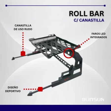 Roll Bar C/ Canastilla Y Pasamanos Para Ram 2010 - 2020 - Image 2
