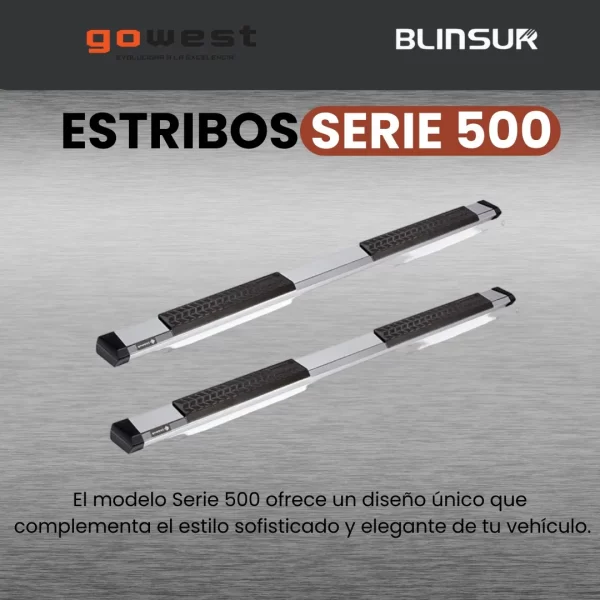 Estribos Serie 500 Para Ford Super Duty 2015 - 2022 Dob Cab