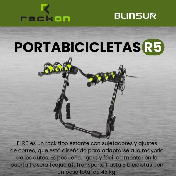 Rack Portabicicletas De Cajuela R5 Rack On 3 Bicis