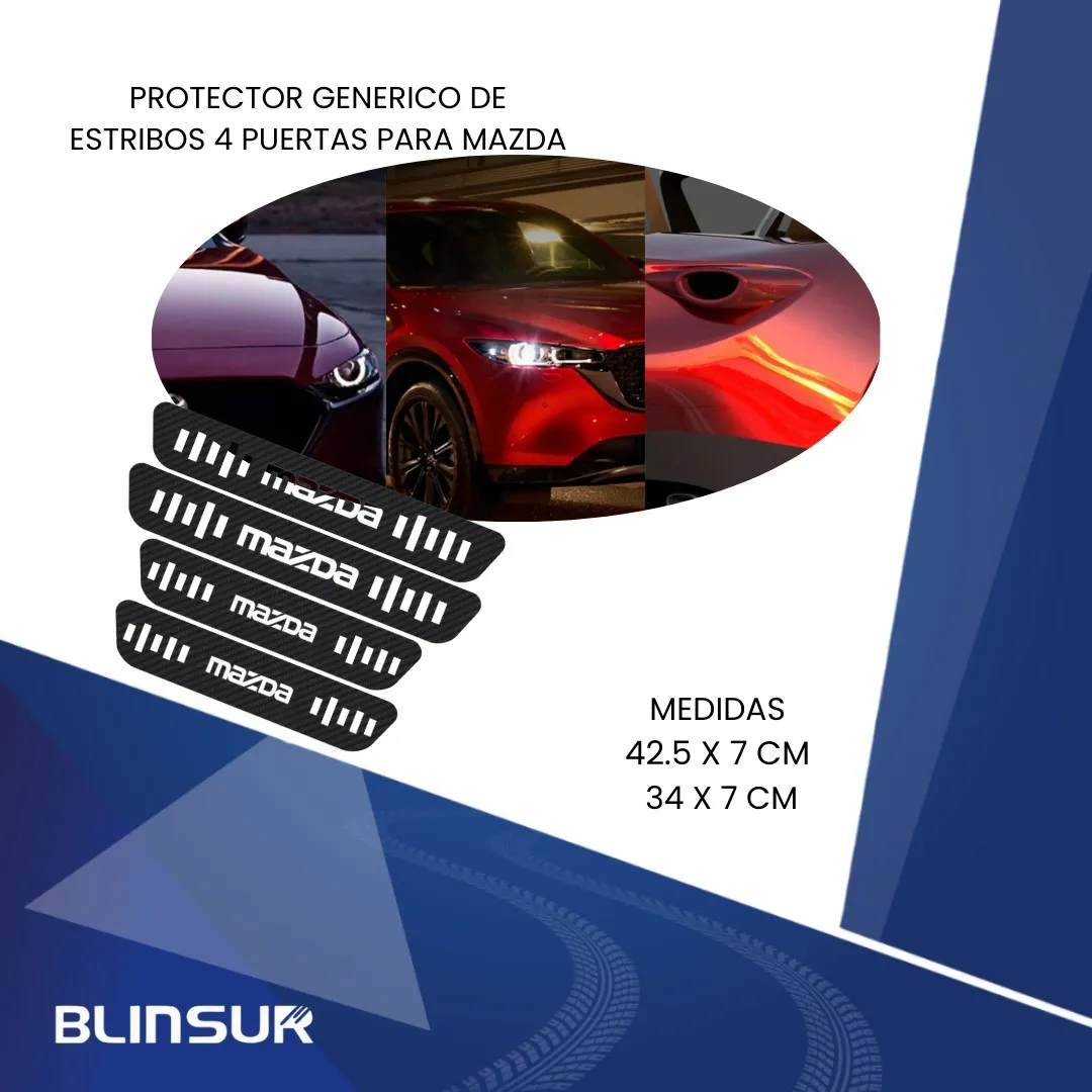 Sticker Protección Bl De Estribos 4 Puertas Para Mazda - Image 2