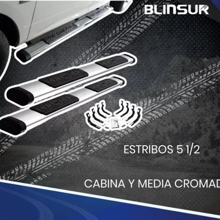 Estribos Bronx Ford Lobo Cabina Media 2004 - 2014 Cromados - Image 2