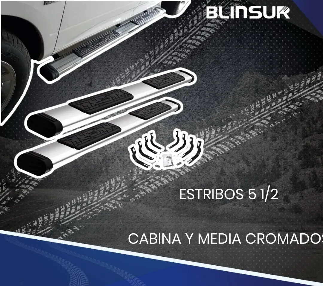 Estribos Bronx Ford Lobo Cabina Media 2004 - 2014 Cromados - Image 2