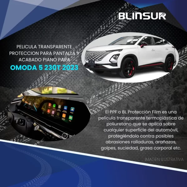 Protector Ppf Pantalla Y Acabado Piano Para Omoda 5 230t