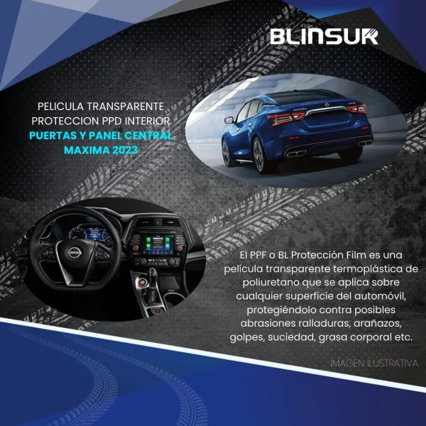 Protección Ppf Puertas Panel Central Para Nissan Máxima 2023