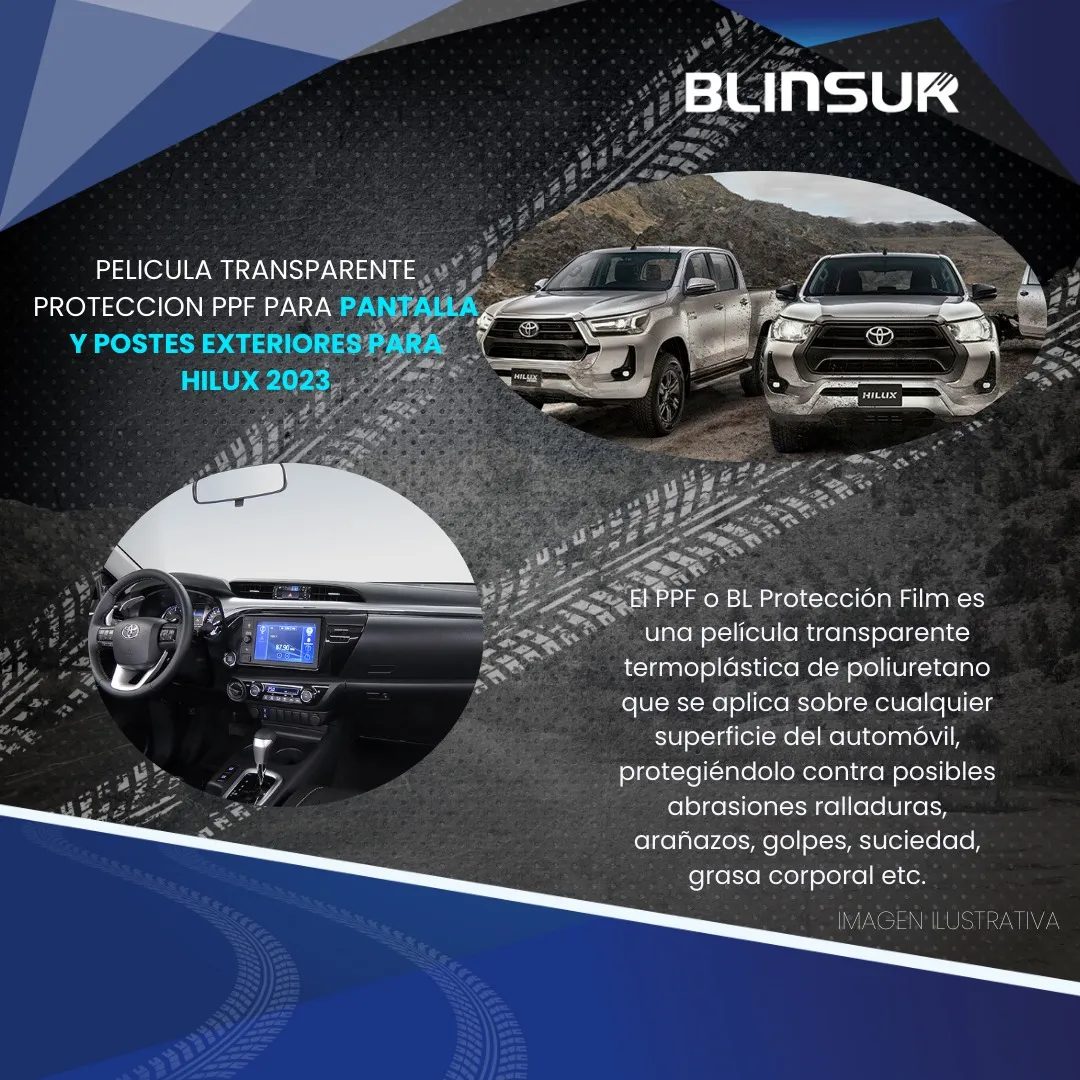 Protección Ppf Postes Exteriores Para Hilux 2023 - Image 2