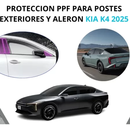 Protección Ppf Postes Exteriores Y Aleron Kia K4 2025 - Image 2