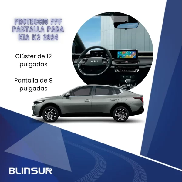 Protección Ppf Bl Pantalla Y Clúster Para Kia K3 2024