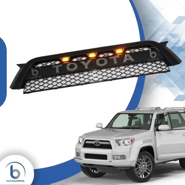 Parrilla Toyota 4runner 2012 2013 2014 2015 Negro Mate C/led