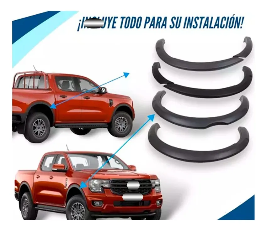 Cantoneras Lisas Compatibles Con Ranger 2018 Al 2023 - Image 2