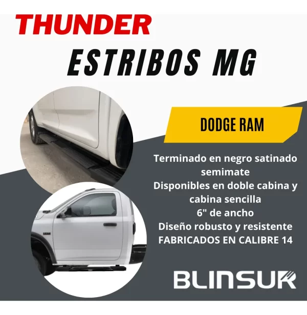 Estribos Mg Compatibles Con Dodge Ram 2009 - 2022