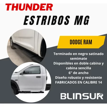 Estribos Mg Compatibles Con Dodge Ram 2009 - 2022 - Image 2