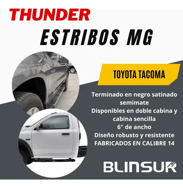 Estribos Mg Para Toyota Tacoma 2016 - 2023 Doble Cabina