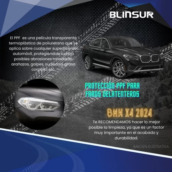 Protección Ppf De Faros Para Bmw X4 2024