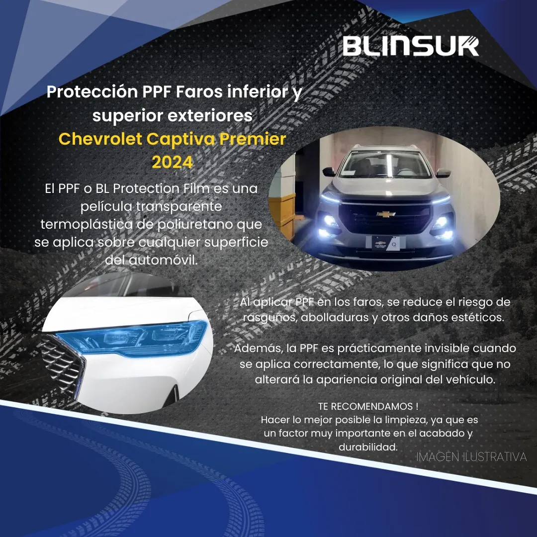 Protección Ppf De Faros Para Captiva Premier 2024 - Image 2