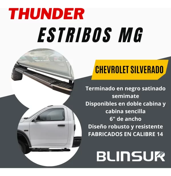 Estribos Mg Compatibles Con Chevrolet Silverado 1999 - 2007