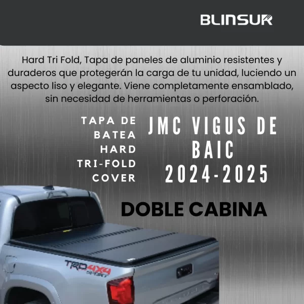 Tapa Cubre Batea Tri-fold Para Jmc Vigus 2024-2025 Do Cabina