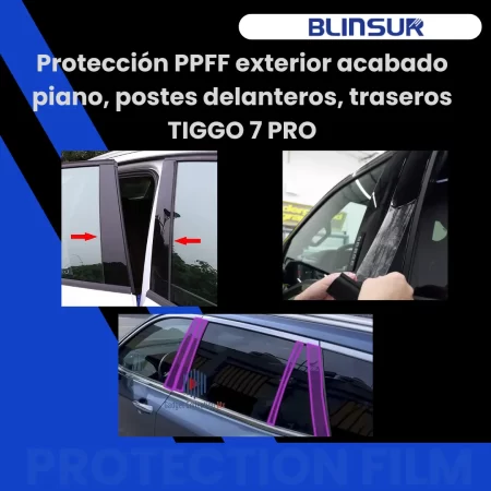 Protección Ppf, Postes Delanteros, Traseros Para Tiggo 7 Pro - Image 2